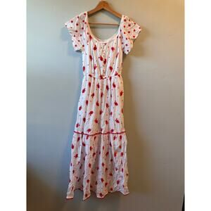 Anthropologie Esme Embroidered Floral Maxi Dress